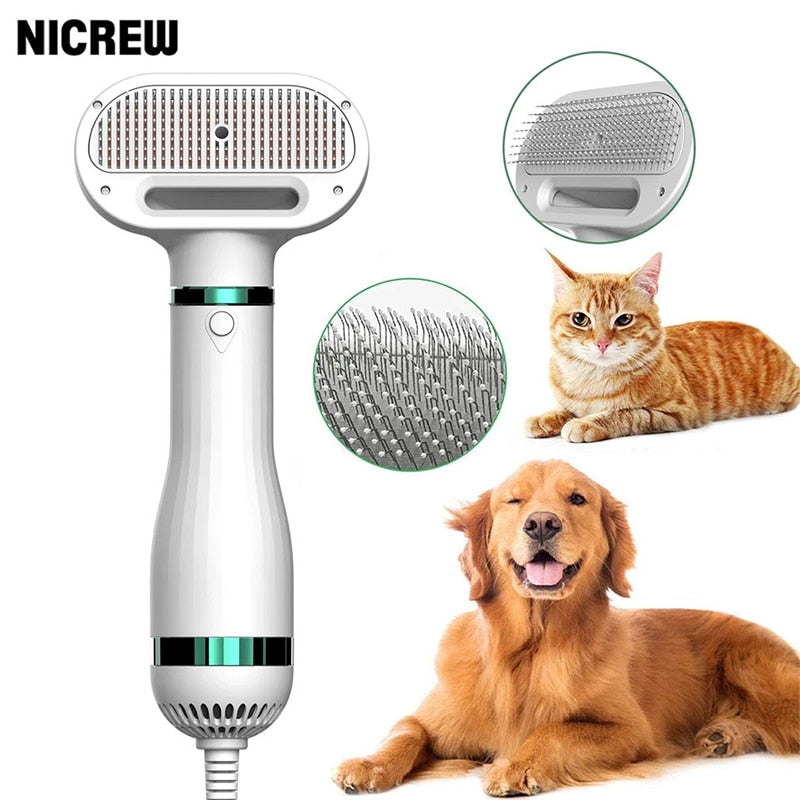 Dog Hair Dryer Pet Dryer Portable 2 in 1 Pet Grooming Hair Dryer And Comb Brush For Small and Medium Dogs and Cats new