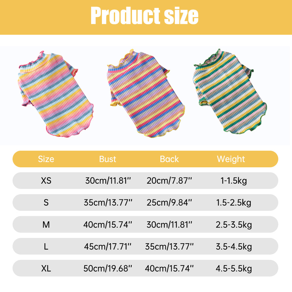 Color Stripes Puppy Vest Clothes - fede-rizzo