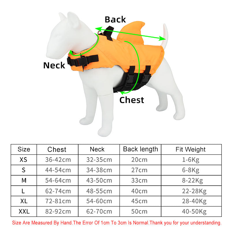 Shark Dog Safety Life Jacket - fede-rizzo